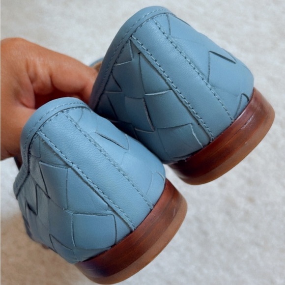 NEW Sam Edelman Loraine Bit Woven Blue Leather Loafers in Aspen Sky Size 7 - Picture 5 of 6